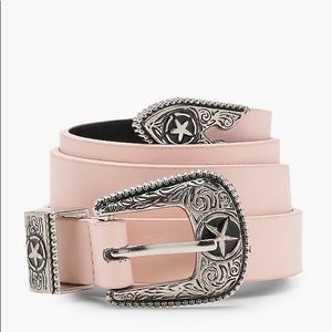 Boohoo Alexandra Star Buckle Skinny Western Belt